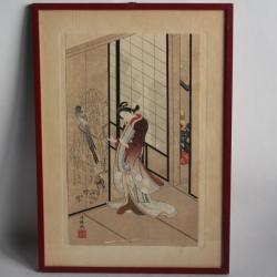 Estampe japonaise The Gay Quarters Morikiyo Ukiyo-e