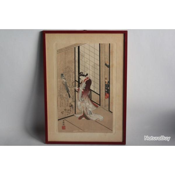 Estampe japonaise The Gay Quarters Morikiyo Ukiyo-e