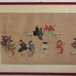 Estampe japonaise Fete Day Dance Hanabusa Itcho Ukiyo-e