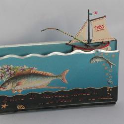 Automate Boite à musique J.P. HARTMANN 1983 Bateau pêche Poisson