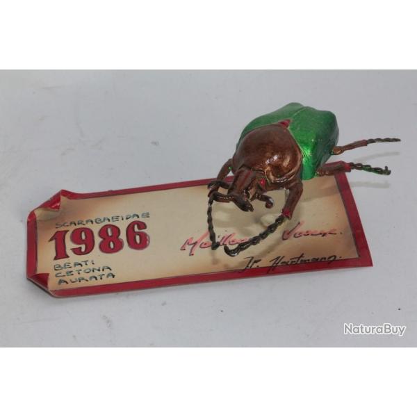 Carte de voeux Scarab�e 1986 J.P. HARTMANN Automate