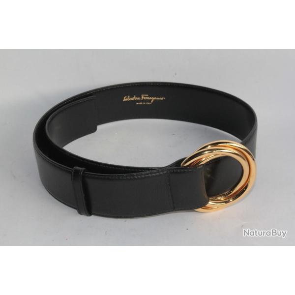 Ceinture SALVATORE FERRAGAMO cuir noir
