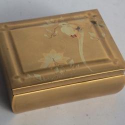 Boite bois laqué doré Kobako Japon