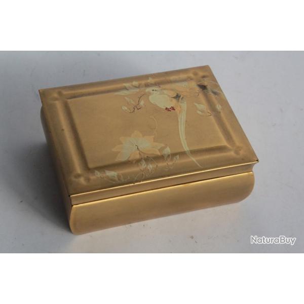 Boite bois laqu� dor� Kobako Japon