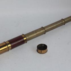 Longue-vue bois et laiton XIXe siècle