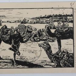 CPA Libie Arrivo di carovana Xilographie de Gavasci 1934