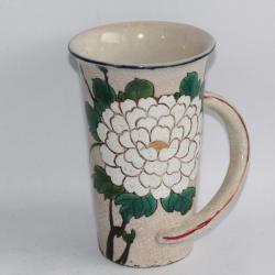 Tasse grès émaillé signée Chine Japon