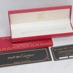 CARTIER Écrin pour stylo + garantie Must de Cartier