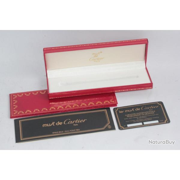 CARTIER �crin pour stylo + garantie Must de Cartier