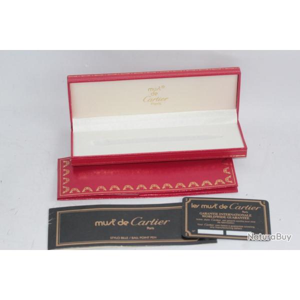 CARTIER �crin pour stylo + garantie Must de Cartier