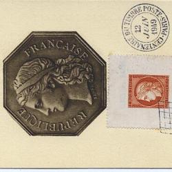 Carte-maximum France n° 841 - Centenaire du timbre-poste