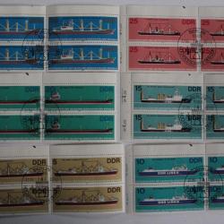 Timbres blocs x4 Allemagne bateaux de haute mer RDA 1982 fdc