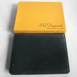 S.T.Dupont Couverture d'agenda / répertoire cuir bleu marine vintage