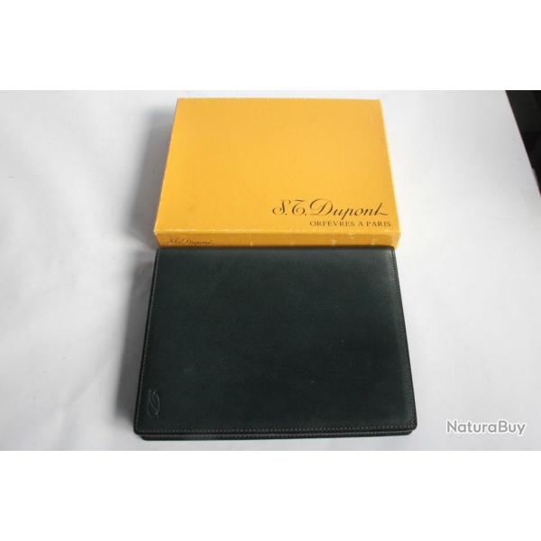 S.T.Dupont Couverture d'agenda / r�pertoire cuir bleu marine vintage