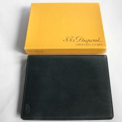 S.T.Dupont Couverture d'agenda / répertoire cuir bleu marine vintage