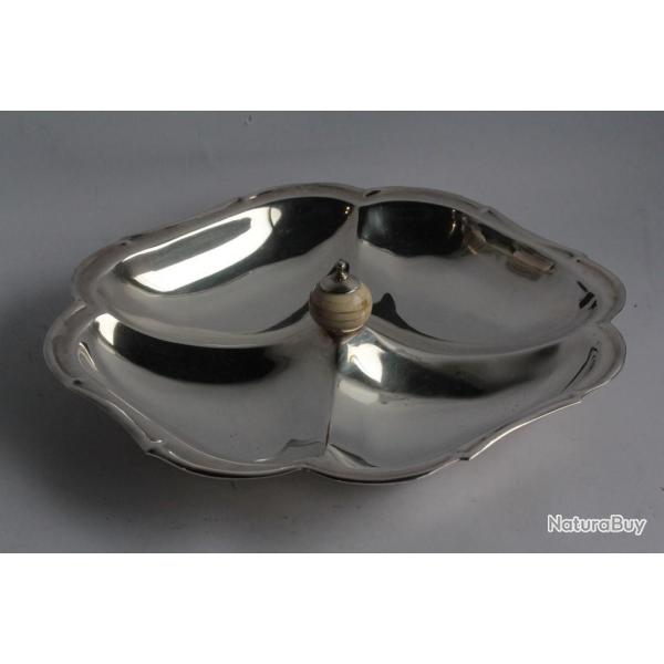 Plat de service m�tal argent�