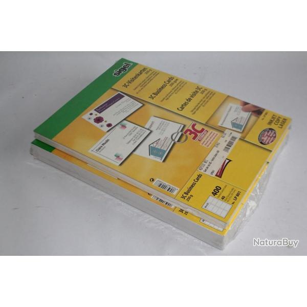 Rame papier pour 1200 Cartes de visite 3C 85x55 sigel