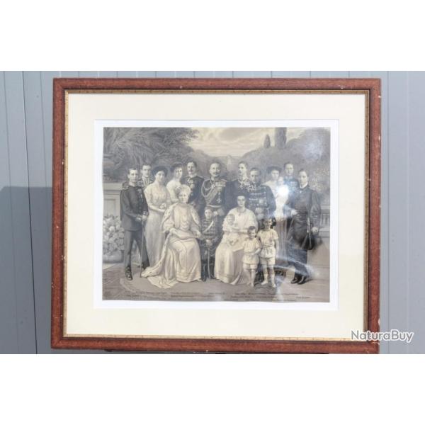 Grande chromographie Empereur Guillaume II et sa famille