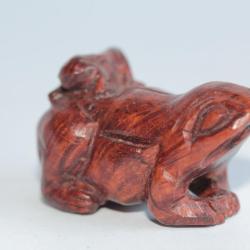 Netsuke bois Grenouille Japon