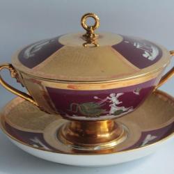 Écuelle à bouillon porcelaine de Paris Nast Empire