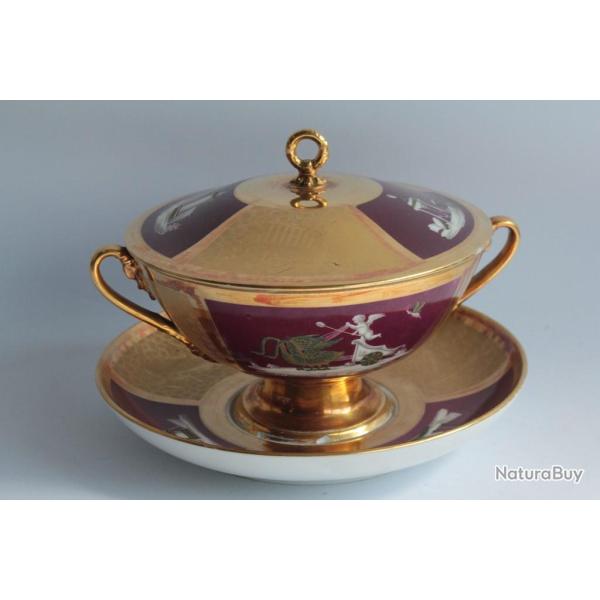 �cuelle � bouillon porcelaine de Paris Nast Empire