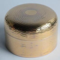 HERMES Boite ronde argent vermeil