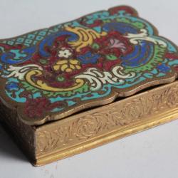 Boite à timbres émaux champlevé France