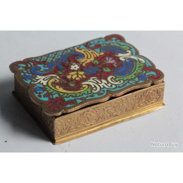 Boite � timbres �maux champlev� France