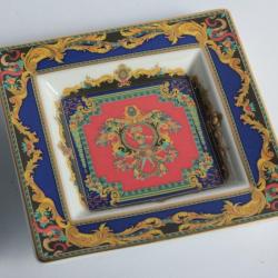 VERSACE Cendrier Le roi Soleil porcelaine Rosenhthal