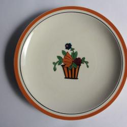 Ancienne assiette dessert Jean Luce art déco