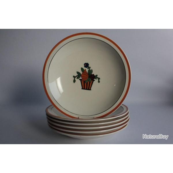 Anciennes assiettes creuses Jean Luce art d�co