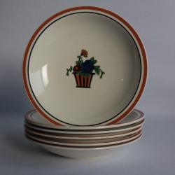 Anciennes assiettes creuses Jean Luce art déco