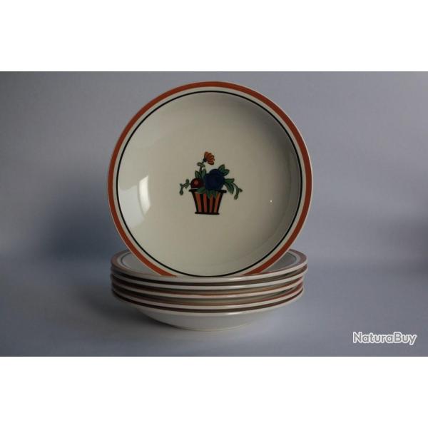 Anciennes assiettes creuses Jean Luce art d�co