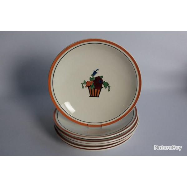 Anciennes assiettes plates Jean Luce art d�co
