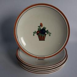 Anciennes assiettes plates Jean Luce art déco