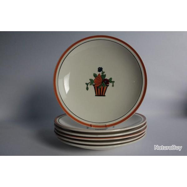 Anciennes assiettes plates Jean Luce art d�co