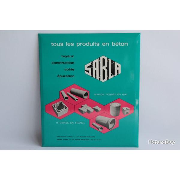 Plaque publicitaire Gla�o�de Sabla tous les produits en b�ton