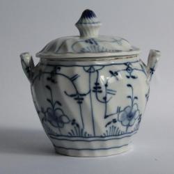 Ancien sucrier porcelaine bleue et blanche Thuringe Allemagne