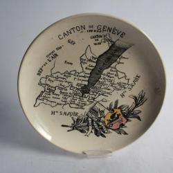 Assiette faïence de Carouge Clément COPPIER Canton de Genève