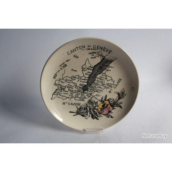 Assiette fa�ence de Carouge Cl�ment COPPIER Canton de Gen�ve
