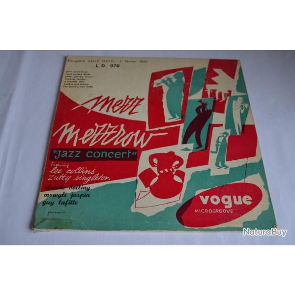 Vinyle 33T  Jazz  Mezz Mezzrow - Jazz Concert - 10
