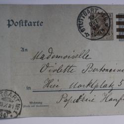 CPA Entier postale Allemagne 1908