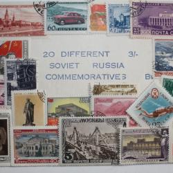 20 Timbre Russie commemoratives 1947-1960