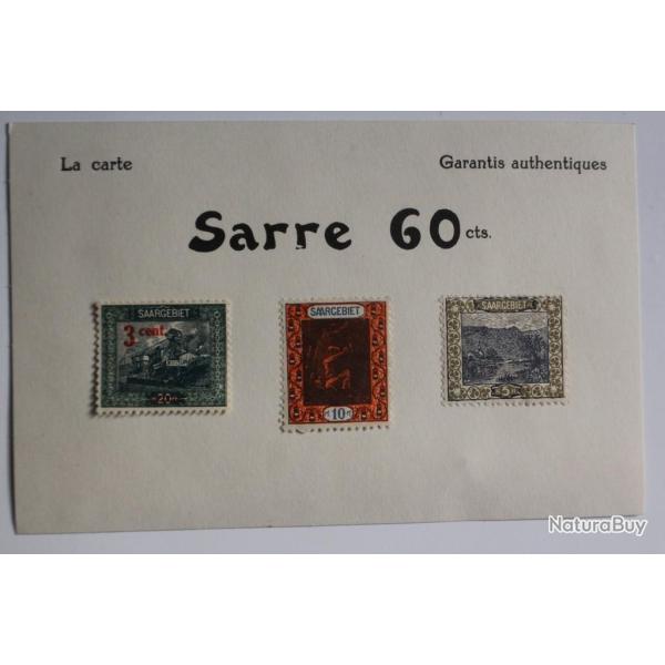 Timbres Sarre Saargebiet paysage 1921 neufs sur charni�re