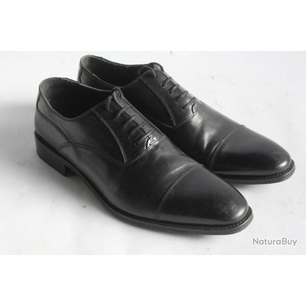 Navyboot Richelieus cuir noir T41