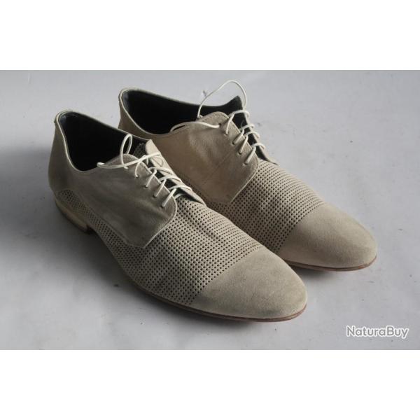 Hugo BOSS Derbies en daim Blanc T45