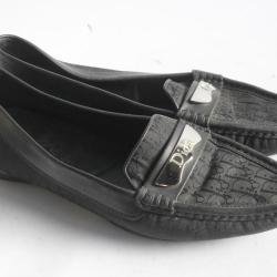 Christian DIOR Mocassins toile monogramme T40