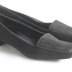 Sergio ROSSI Mocassins femme daim noir T38