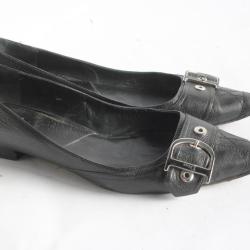 Christian DIOR Ballerines cuir noir T39,5