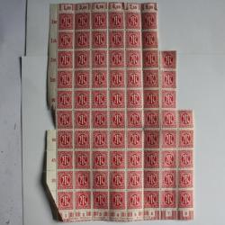 Bloc 75 timbres Allemagne bizone post Deutschland 15 pfenning 1945 neuf